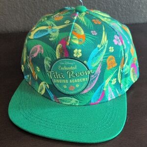 Disney Enchanted Tiki Room Singing Academy Green Tropical Adjustable Hat